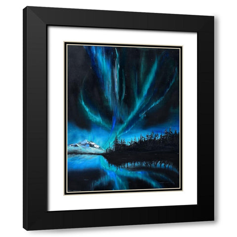 Nordy 24-2 Black Modern Wood Framed Art Print with Double Matting by Klingeler, Christian