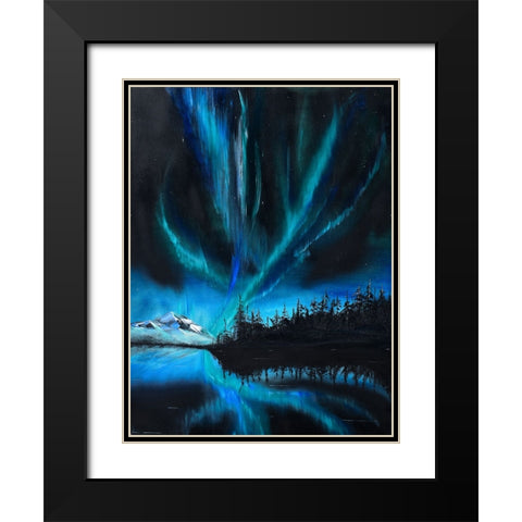 Nordy 24-2 Black Modern Wood Framed Art Print with Double Matting by Klingeler, Christian