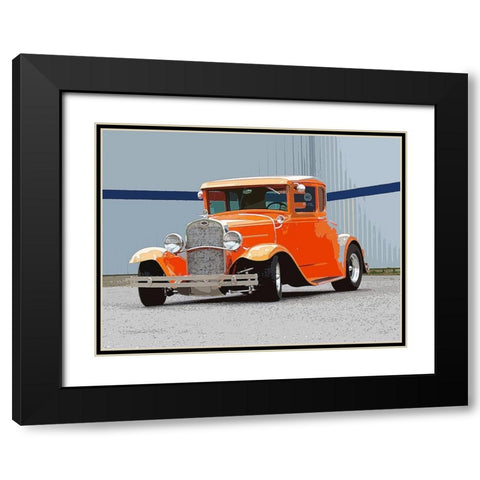 1930 Ford Hot Rod 2 Black Modern Wood Framed Art Print with Double Matting by Branson, Clive