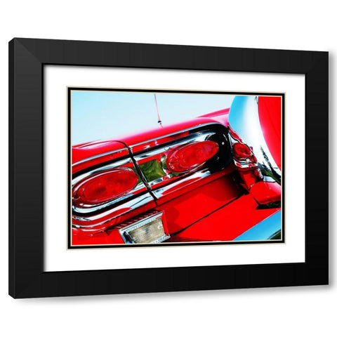 1958 Ford Fairlane 500 D Black Modern Wood Framed Art Print with Double Matting by Branson, Clive