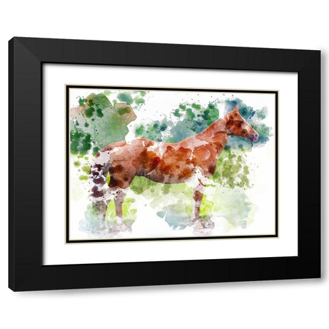 Equine Confirmation Black Modern Wood Framed Art Print with Double Matting by Young, Chamira