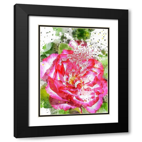Floral in Bloom II Black Modern Wood Framed Art Print with Double Matting by Young, Chamira