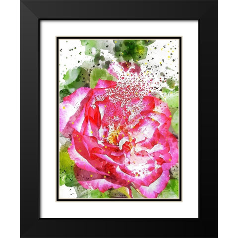 Floral in Bloom II Black Modern Wood Framed Art Print with Double Matting by Young, Chamira