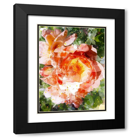 Floral in Bloom III Black Modern Wood Framed Art Print with Double Matting by Young, Chamira