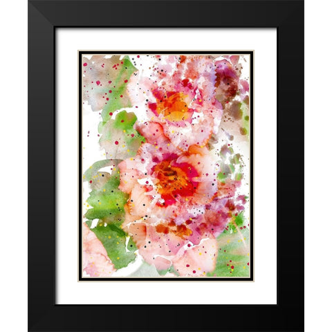 Floral in Bloom IV Black Modern Wood Framed Art Print with Double Matting by Young, Chamira