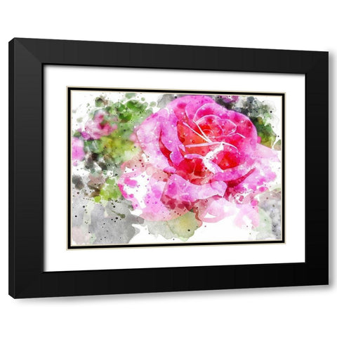 Floral in Bloom V Black Modern Wood Framed Art Print with Double Matting by Young, Chamira