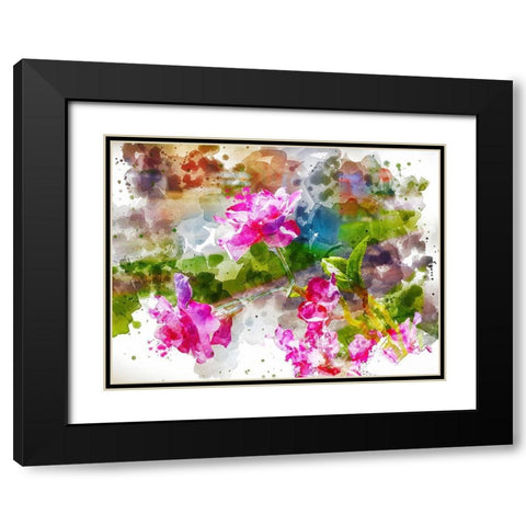 Floral in Bloom IX Black Modern Wood Framed Art Print with Double Matting by Young, Chamira