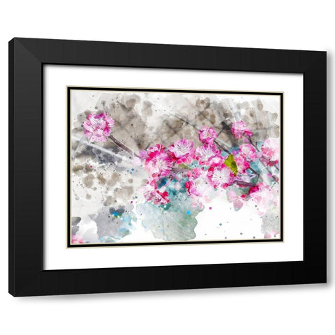 Floral in Bloom XII Black Modern Wood Framed Art Print with Double Matting by Young, Chamira