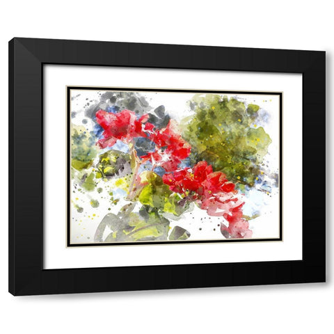 Floral in Bloom XIV Black Modern Wood Framed Art Print with Double Matting by Young, Chamira
