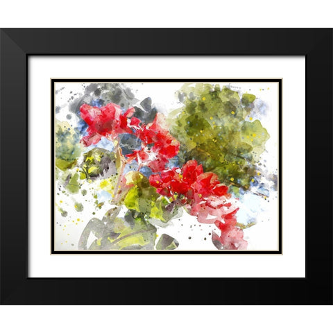 Floral in Bloom XIV Black Modern Wood Framed Art Print with Double Matting by Young, Chamira