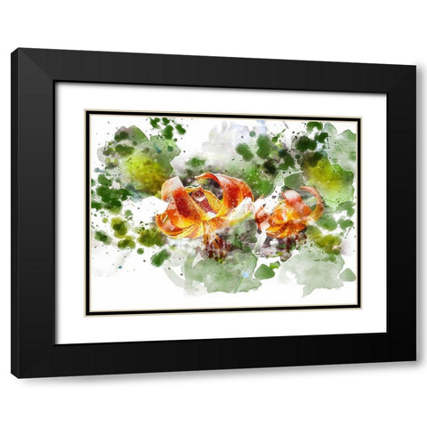 Floral in Bloom XVIII Black Modern Wood Framed Art Print with Double Matting by Young, Chamira