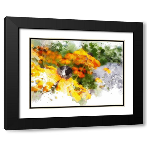 Floral in Bloom XXI Black Modern Wood Framed Art Print with Double Matting by Young, Chamira