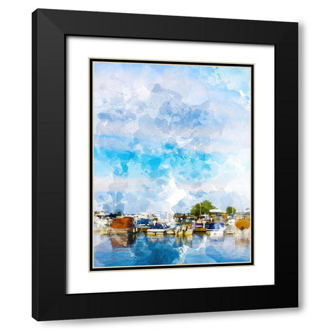Boat Trip Black Modern Wood Framed Art Print with Double Matting by Young, Chamira
