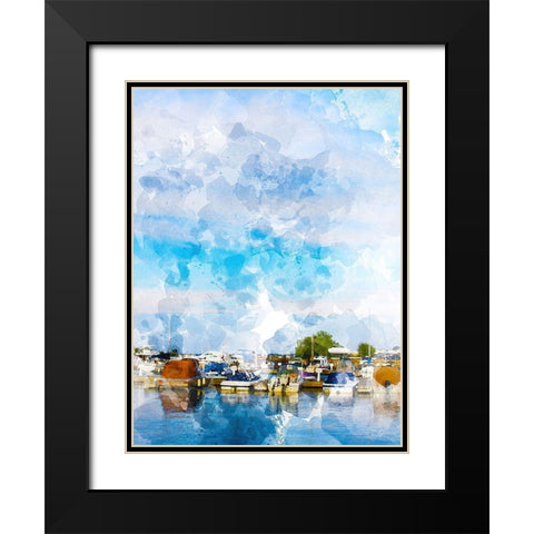 Boat Trip Black Modern Wood Framed Art Print with Double Matting by Young, Chamira