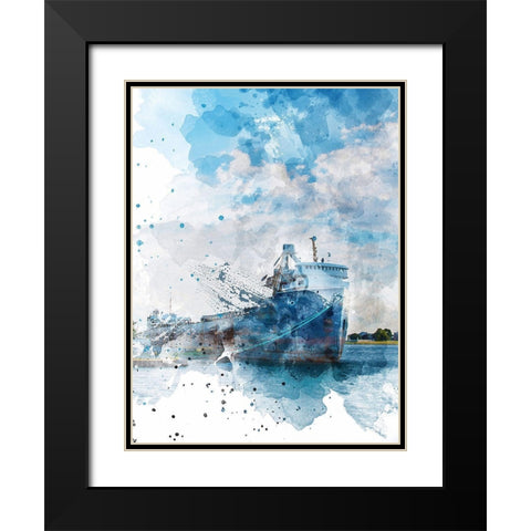 Freighter I Black Modern Wood Framed Art Print with Double Matting by Young, Chamira