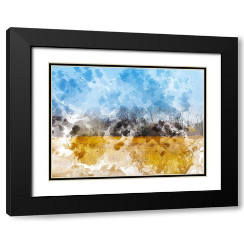 Meadow I Black Modern Wood Framed Art Print with Double Matting by Young, Chamira