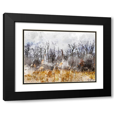 Branches in the Sky Black Modern Wood Framed Art Print with Double Matting by Young, Chamira
