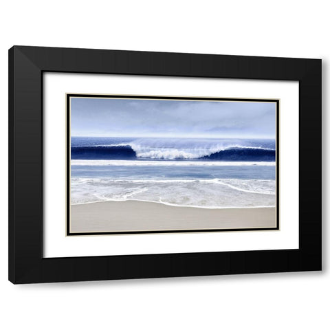 Blue Wave I Black Modern Wood Framed Art Print with Double Matting by Davis, Devon