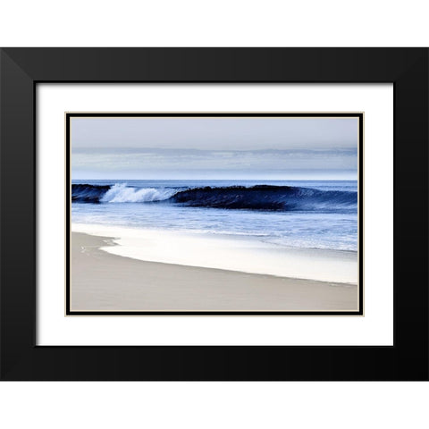 Blue Wave II Black Modern Wood Framed Art Print with Double Matting by Davis, Devon