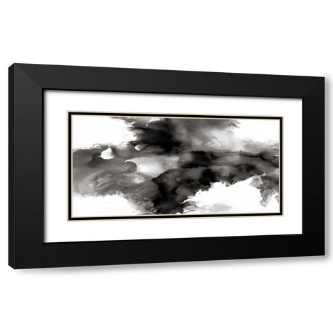 Movement Noir Black Modern Wood Framed Art Print with Double Matting by Hudson, Daniela
