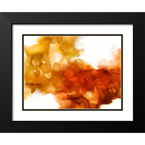 Kindle I Black Modern Wood Framed Art Print with Double Matting by Hudson, Daniela