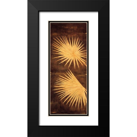 Fan Palm Triptych I Black Modern Wood Framed Art Print with Double Matting by Parks, David