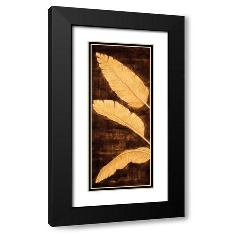 Tropical Palm Triptych I Black Modern Wood Framed Art Print with Double Matting by Parks, David