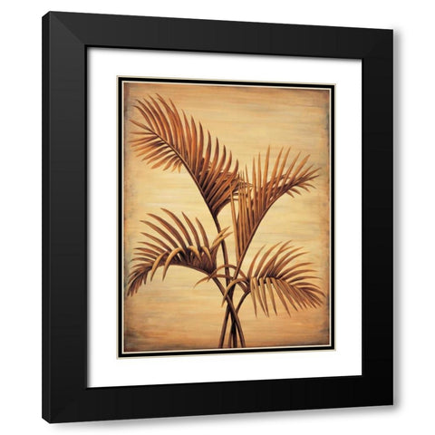 Treasured Palm I Black Modern Wood Framed Art Print with Double Matting by Parks, David