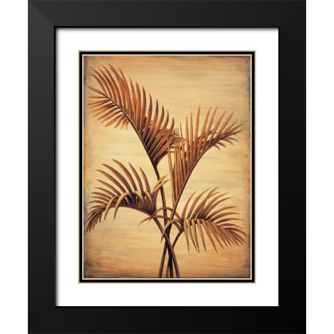 Treasured Palm I Black Modern Wood Framed Art Print with Double Matting by Parks, David