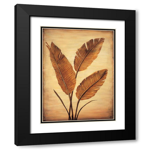 Treasured Palm II Black Modern Wood Framed Art Print with Double Matting by Parks, David