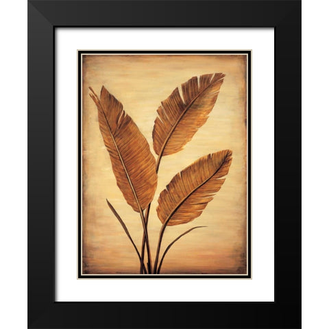 Treasured Palm II Black Modern Wood Framed Art Print with Double Matting by Parks, David