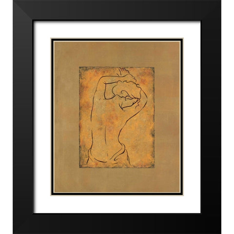 Etude de femme I Black Modern Wood Framed Art Print with Double Matting by Bennion, Dan