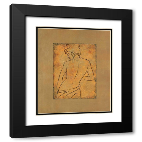 Etude de femme II Black Modern Wood Framed Art Print with Double Matting by Bennion, Dan
