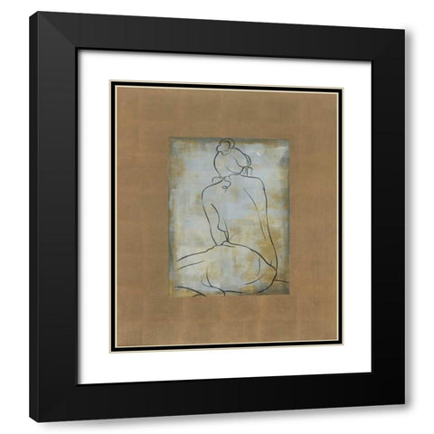 Femme assise II Black Modern Wood Framed Art Print with Double Matting by Bennion, Dan