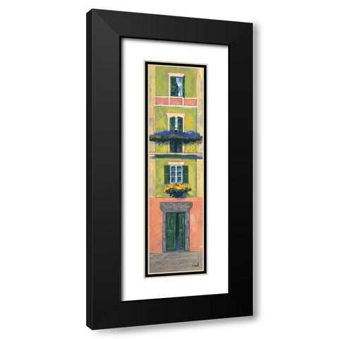 Balconi liguri I Black Modern Wood Framed Art Print with Double Matting by Corallo, Daniela