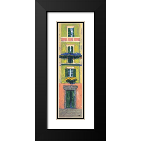 Balconi liguri I Black Modern Wood Framed Art Print with Double Matting by Corallo, Daniela