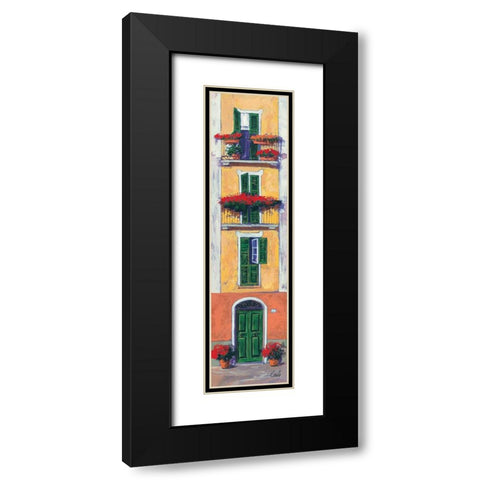 Balconi liguri II Black Modern Wood Framed Art Print with Double Matting by Corallo, Daniela