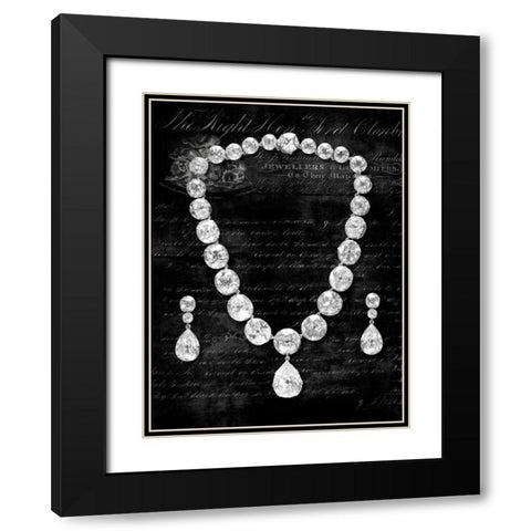 Her Majestys Jewels II Black Modern Wood Framed Art Print with Double Matting by Devellier, Deborah
