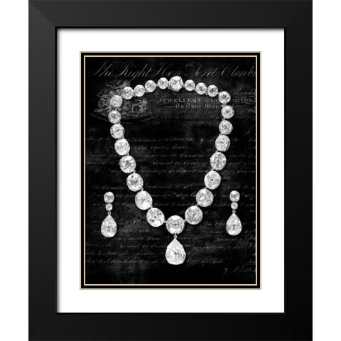Her Majestys Jewels II Black Modern Wood Framed Art Print with Double Matting by Devellier, Deborah