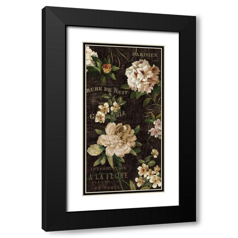 Fleurs Antique I Black Modern Wood Framed Art Print with Double Matting by Devellier, Deborah