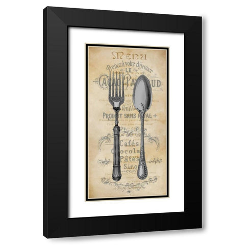 Cuisine I Black Modern Wood Framed Art Print with Double Matting by Devellier, Deborah