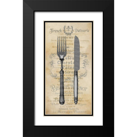 Cuisine II Black Modern Wood Framed Art Print with Double Matting by Devellier, Deborah