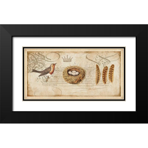 Nesting II Black Modern Wood Framed Art Print with Double Matting by Devellier, Deborah