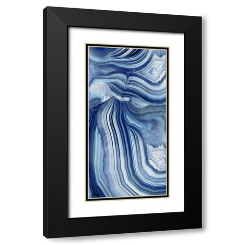 Agate Indigo II Black Modern Wood Framed Art Print with Double Matting by Carson, Danielle