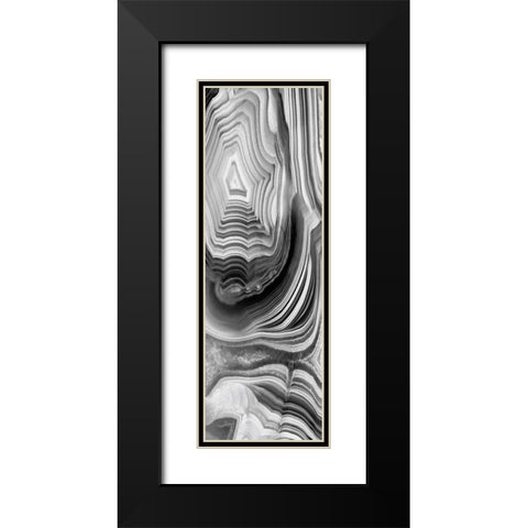 Agate Panel Grey I Black Modern Wood Framed Art Print with Double Matting by Carson, Danielle