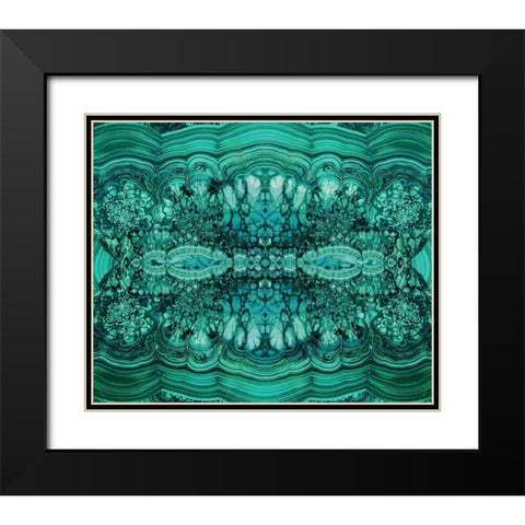Majestic Malachite Black Modern Wood Framed Art Print with Double Matting by Carson, Danielle