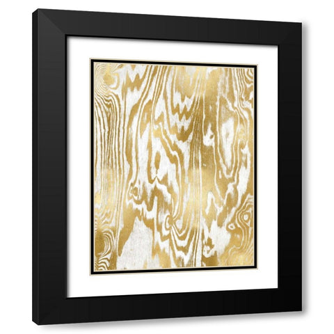 Golden Movement I Black Modern Wood Framed Art Print with Double Matting by Carson, Danielle