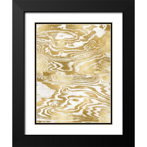 Golden Movement III Black Modern Wood Framed Art Print with Double Matting by Carson, Danielle