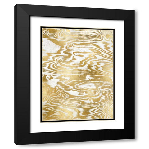 Golden Movement IV Black Modern Wood Framed Art Print with Double Matting by Carson, Danielle