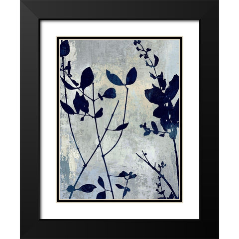 Nature Blue Silhouette I Black Modern Wood Framed Art Print with Double Matting by Carson, Danielle